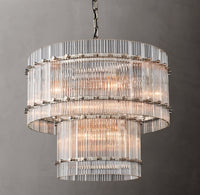 WOMO Ribbed Glass Two-Tier Chandelier - San Marco