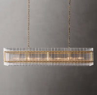 WOMO Ribbed Glass Rectangular Chandelier - San Marco