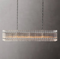 WOMO Ribbed Glass Rectangular Chandelier - San Marco