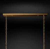 WOMO Ribbed Glass Rectangular Chandelier - San Marco