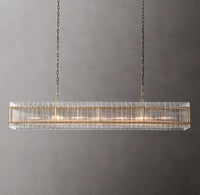 WOMO Ribbed Glass Rectangular Chandelier - San Marco