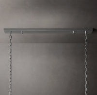 WOMO Ribbed Glass Rectangular Chandelier - San Marco