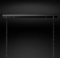 WOMO Ribbed Glass Rectangular Chandelier - San Marco