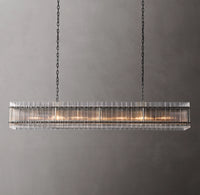 WOMO Ribbed Glass Rectangular Chandelier - San Marco