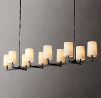 WOMO Shaded Hammered Metal Linear Chandelier – Wright