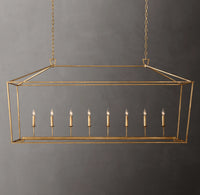 WOMO Candelabra Rectangular Lantern Chandelier – Openwork