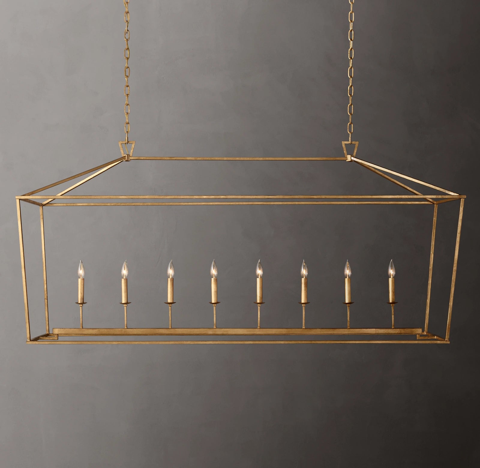 WOMO Candelabra Rectangular Lantern Chandelier – Openwork