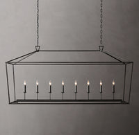 WOMO Candelabra Rectangular Lantern Chandelier – Openwork