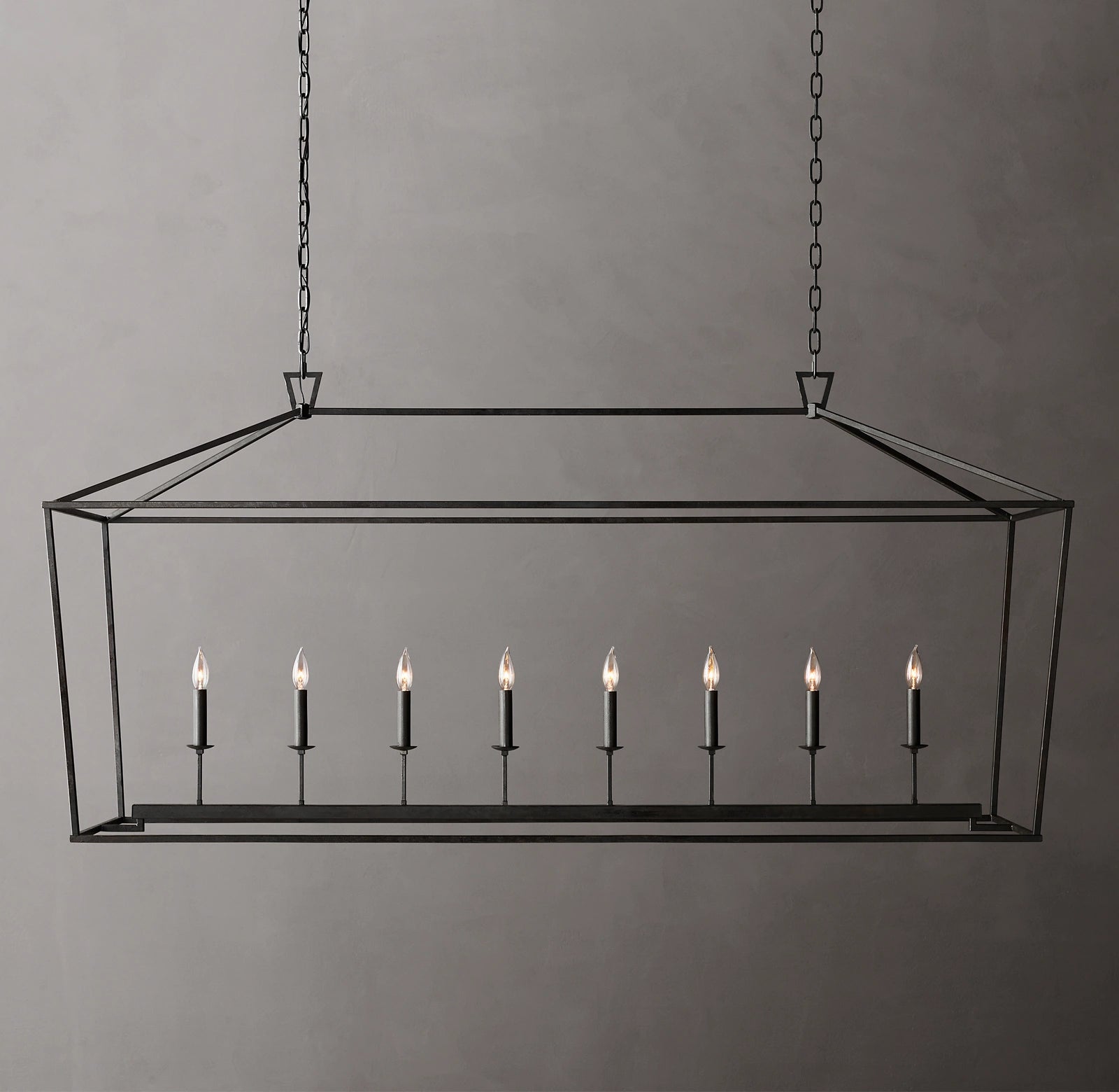 WOMO Candelabra Rectangular Lantern Chandelier – Openwork