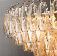 WOMO Clear Murano Glass Tiered Chandelier - Chiara