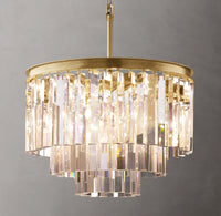 WOMO Crystal Prism Tiered Chandelier - Odeon