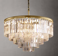 WOMO Crystal Prism Tiered Chandelier - Odeon