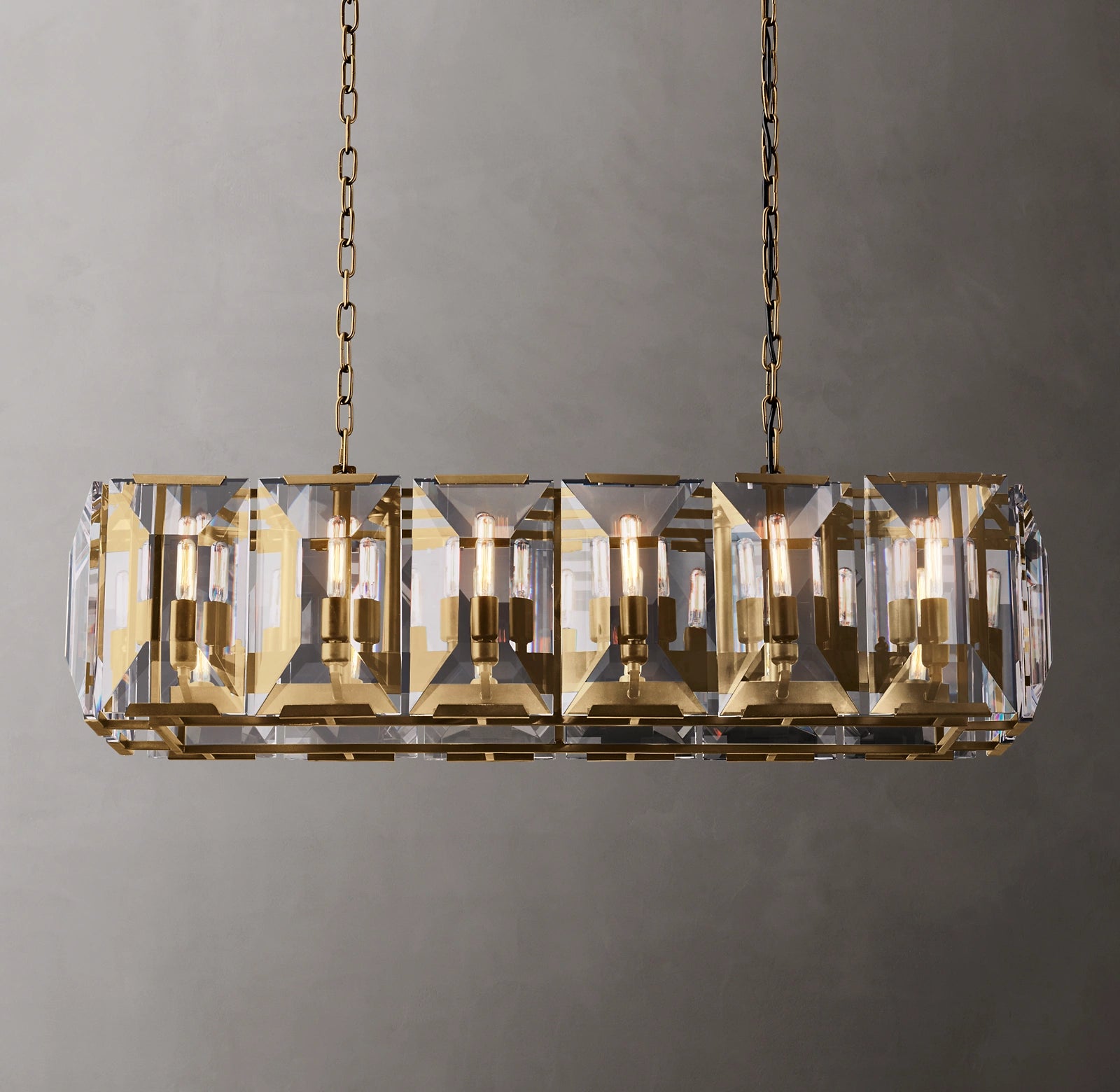 WOMO Crystal Rectangular Chandelier – Harlow