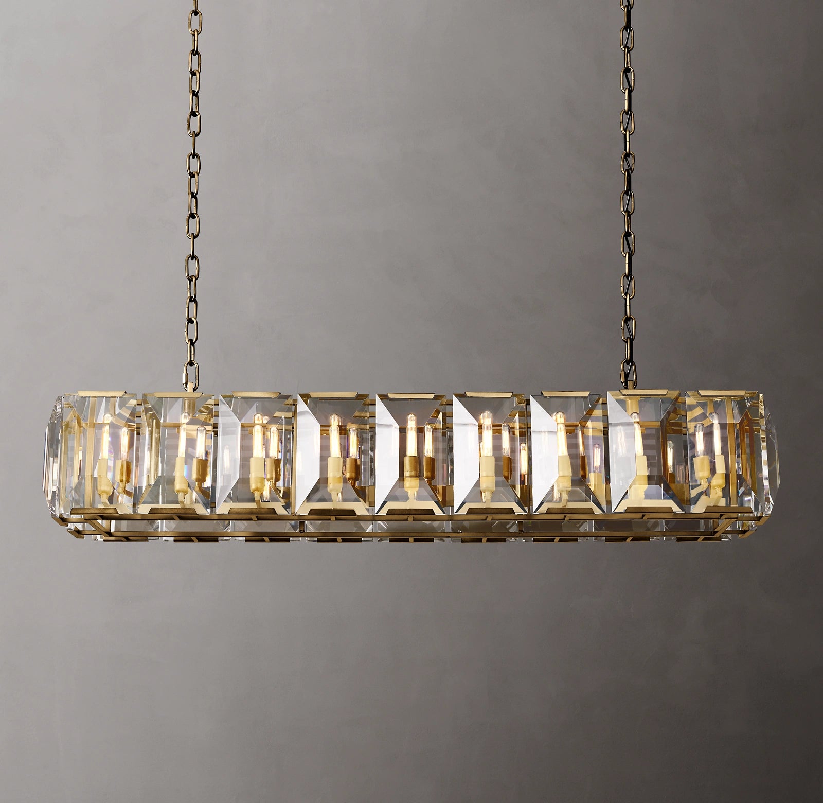 WOMO Crystal Rectangular Chandelier – Harlow