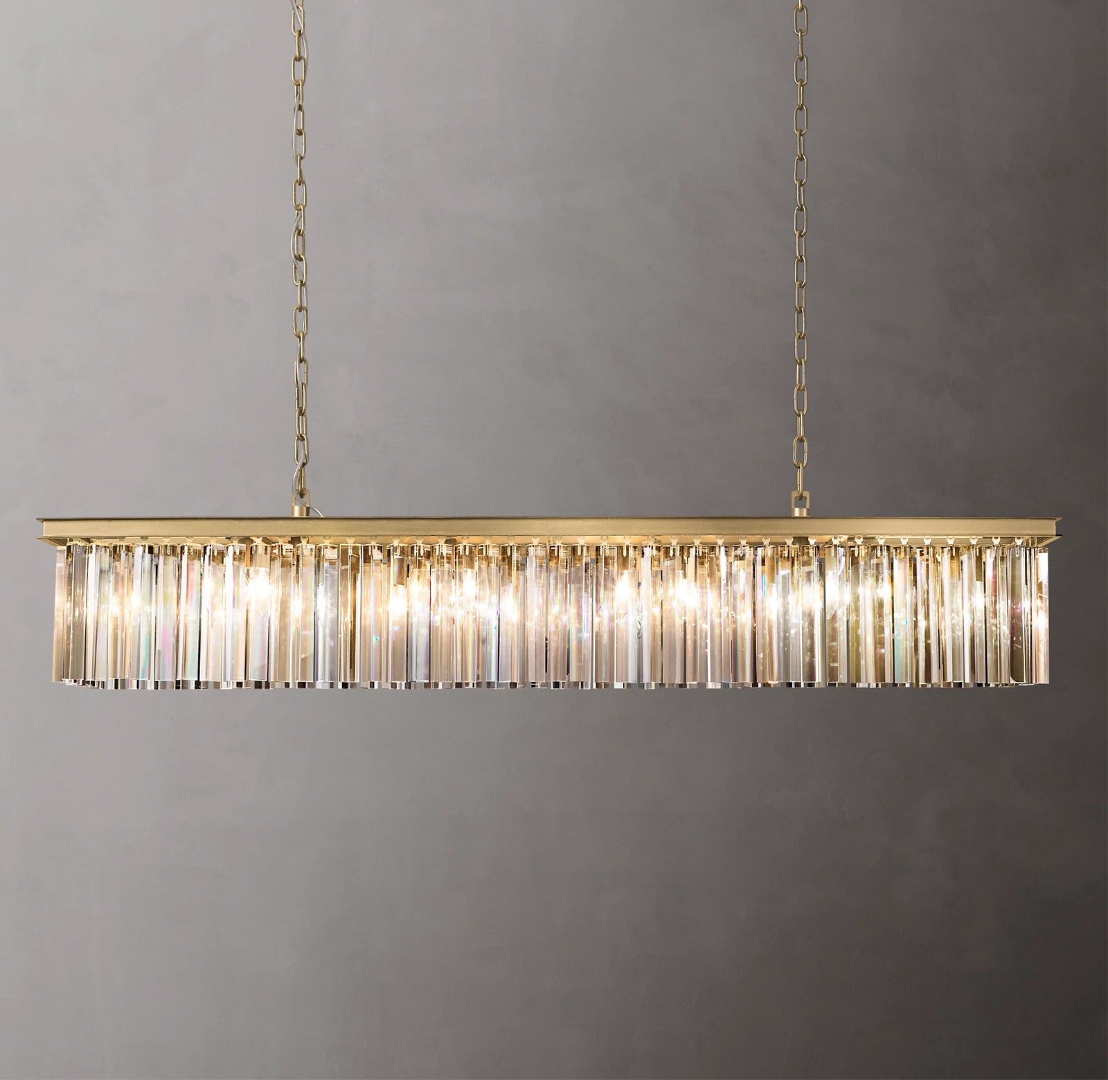 WOMO Crystal Prism Rectangular Chandelier - Rhys