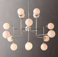 WOMO Milk Glass Sputnik Globe Chandelier - Bistro