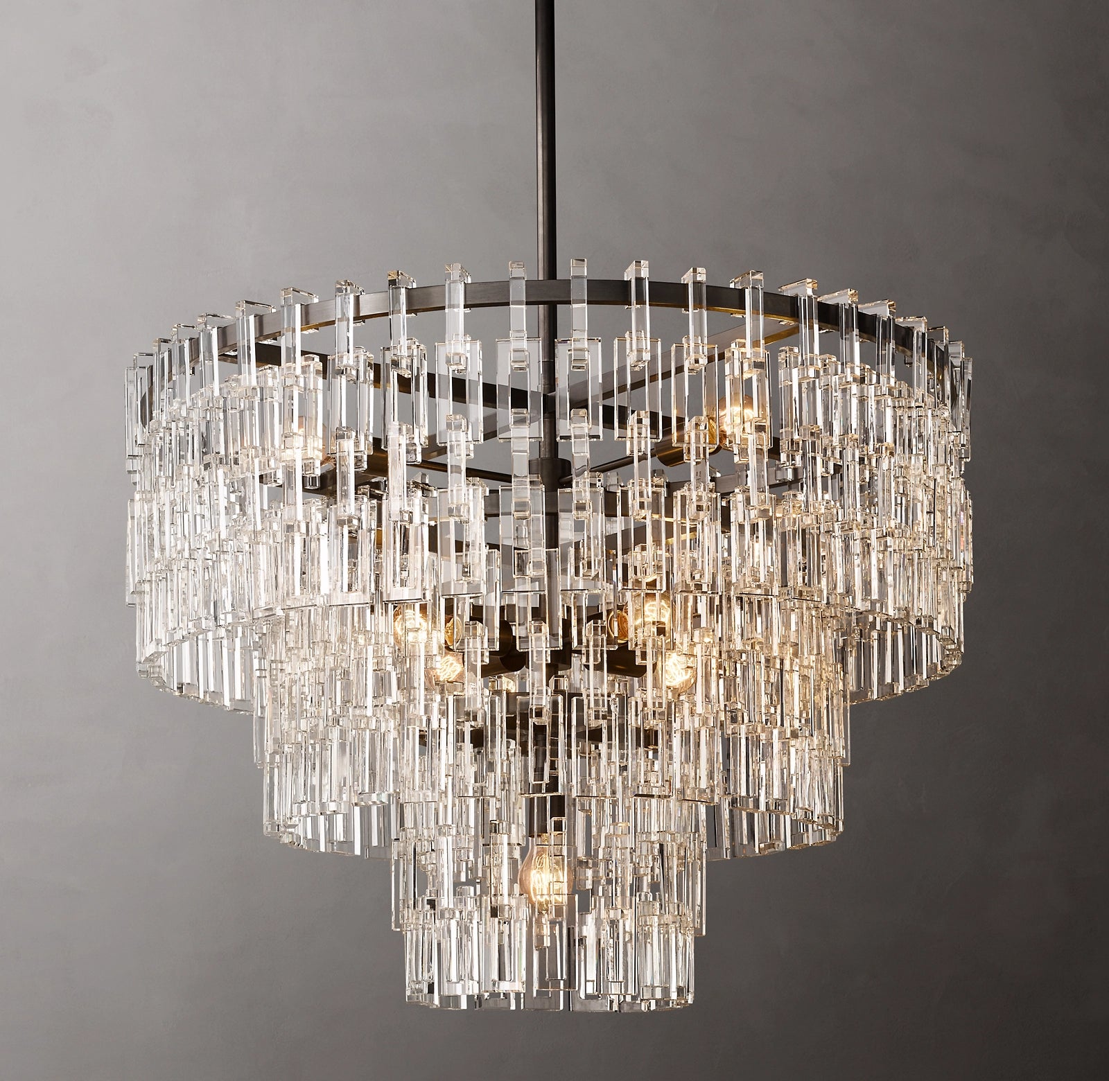 WOMO Chain Crystal Tiered Chandelier - Marignan