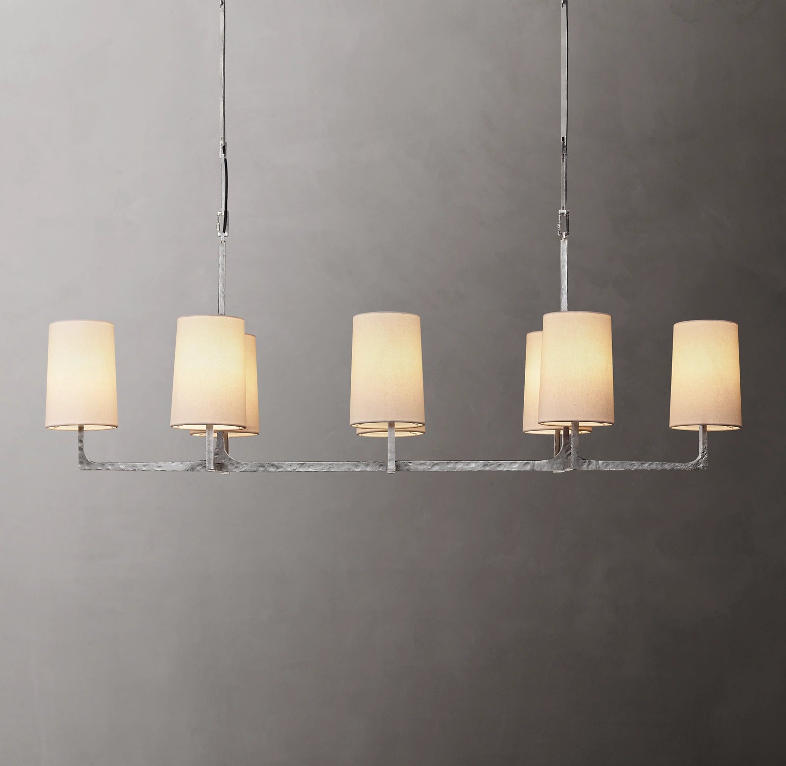 WOMO Shaded Hammered Metal Linear Chandelier – Wright