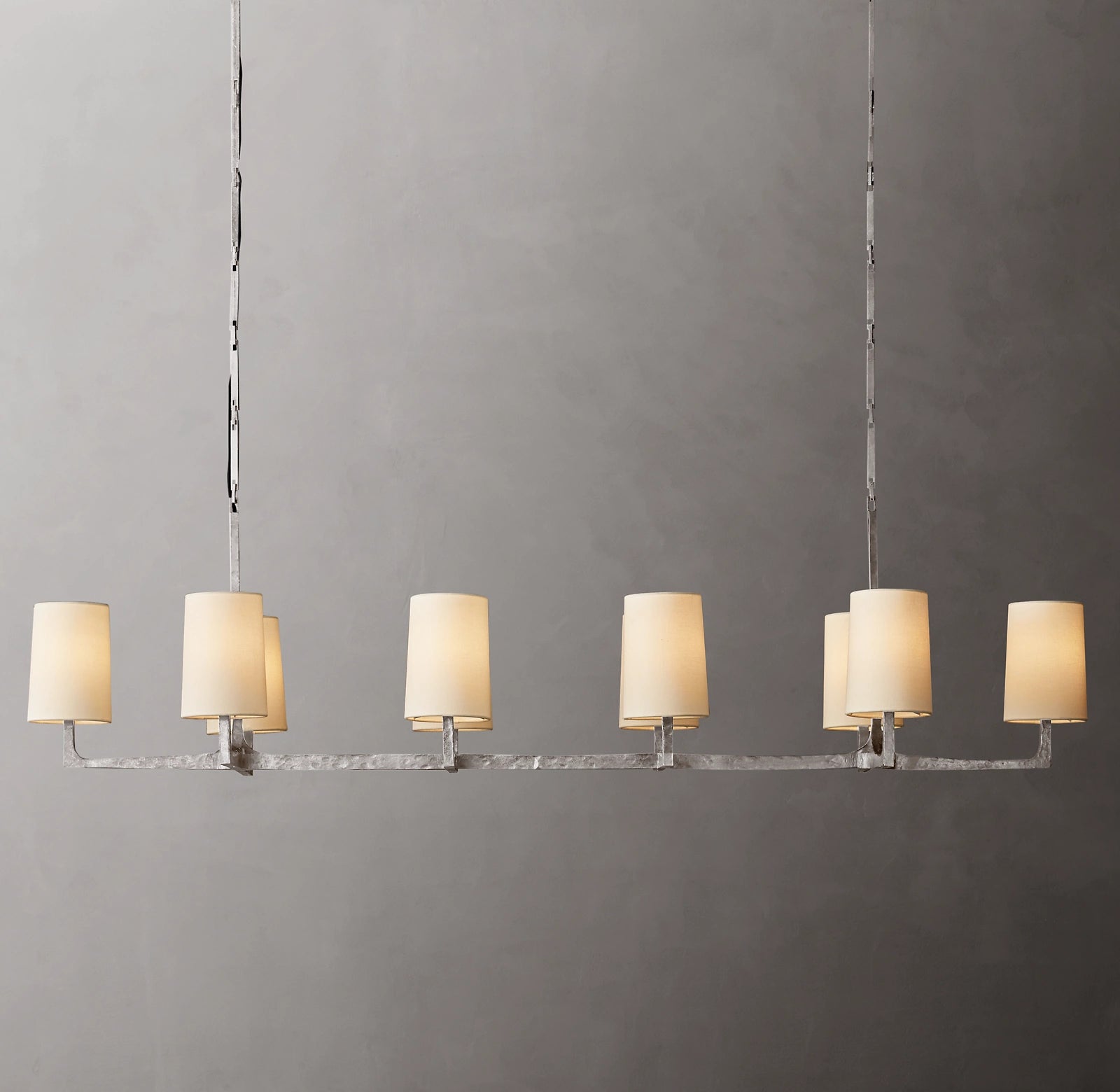 WOMO Shaded Hammered Metal Linear Chandelier – Wright