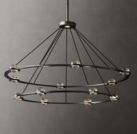 WOMO Globe Crystal Tiered Ring Chandelier - Eclatant