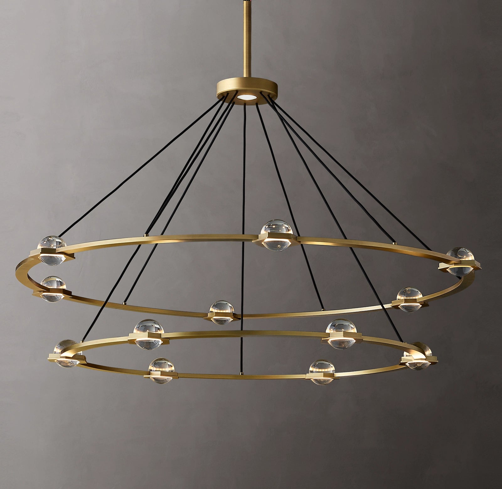 WOMO Globe Crystal Tiered Ring Chandelier - Eclatant