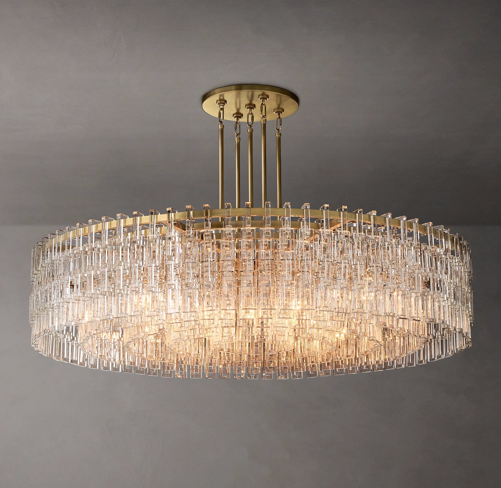 WOMO Cascading Chain Crystal Chandelier - Marignan