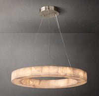 WOMO Lueur Round Alabaster Chandelier - Rivage