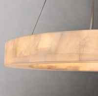 WOMO Lueur Round Alabaster Chandelier - Rivage
