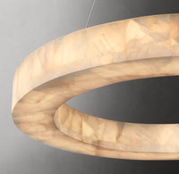 WOMO Lueur Round Alabaster Chandelier - Rivage