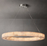 WOMO Lueur Round Alabaster Chandelier - Rivage