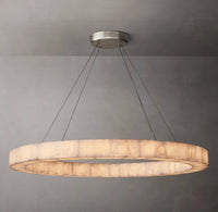 WOMO Lueur Round Alabaster Chandelier - Rivage
