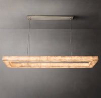 WOMO Lueur Rectangular Alabaster Chandelier - Rivage