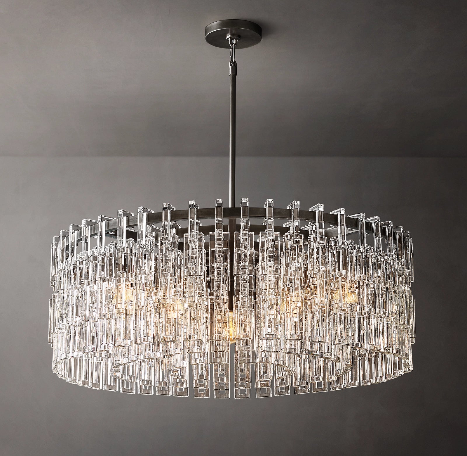 WOMO Cascading Chain Crystal Chandelier - Marignan