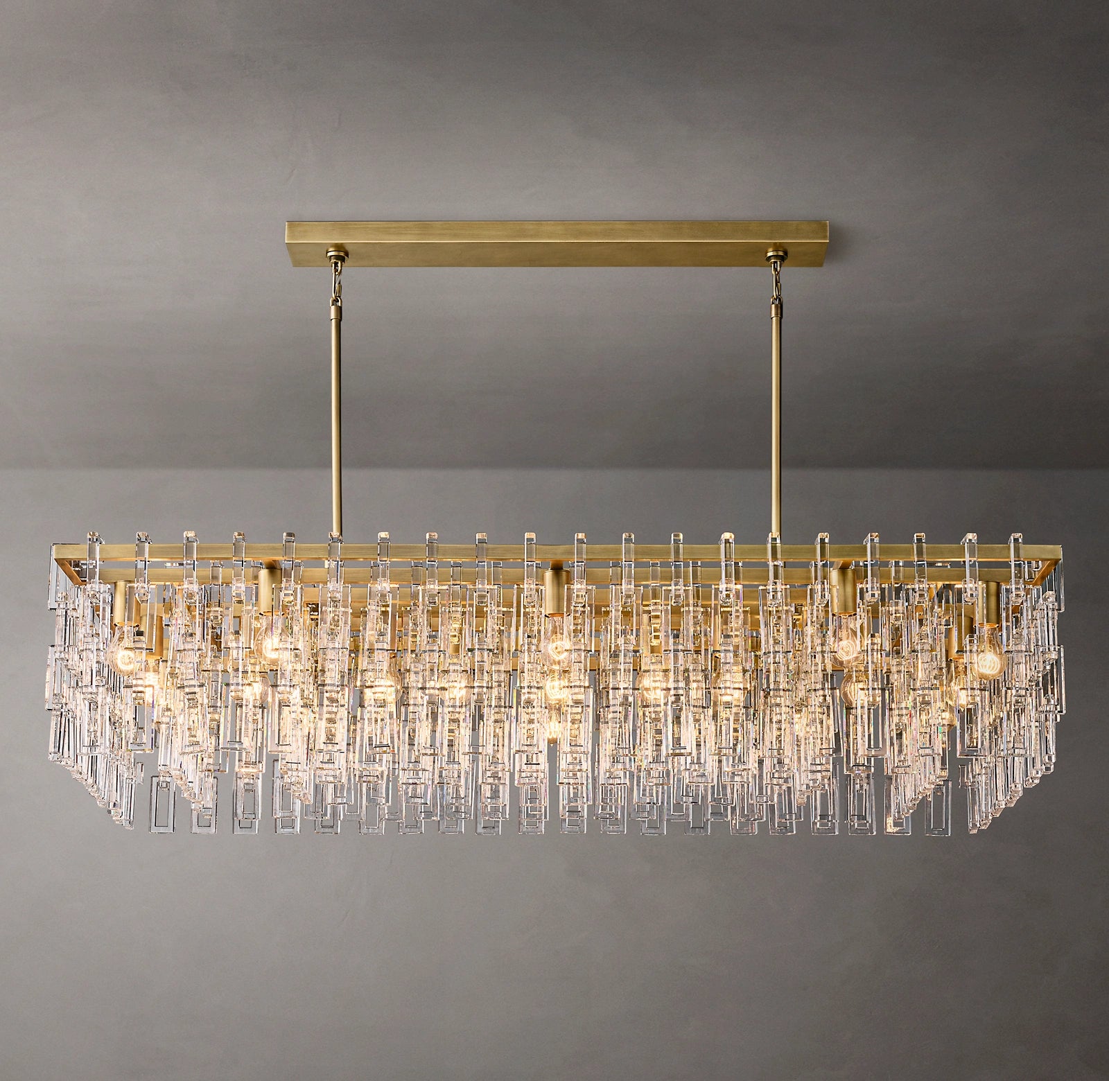 WOMO Chain Crystal Rectangular Chandelier - Marignan