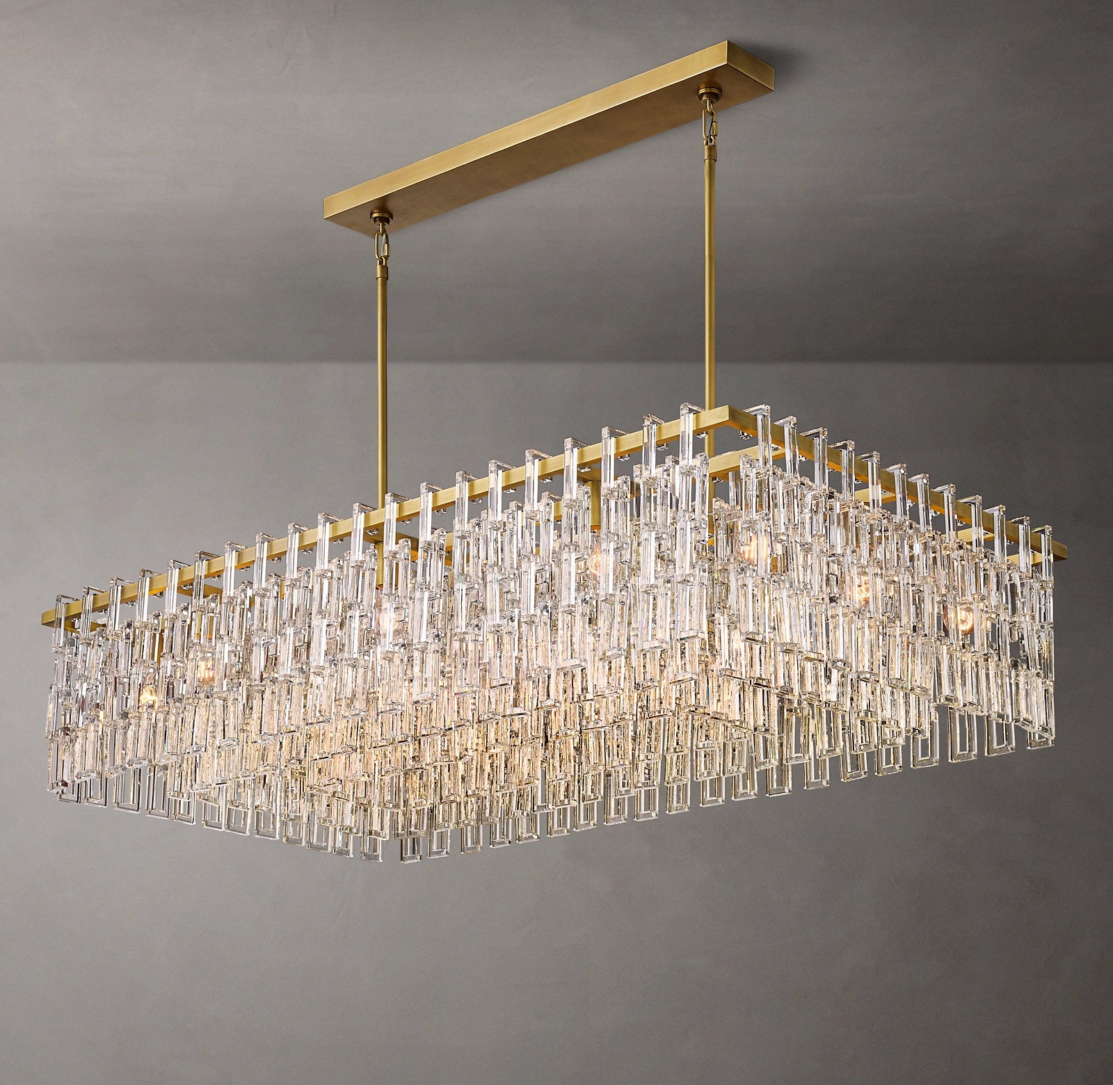 WOMO Chain Crystal Rectangular Chandelier - Marignan