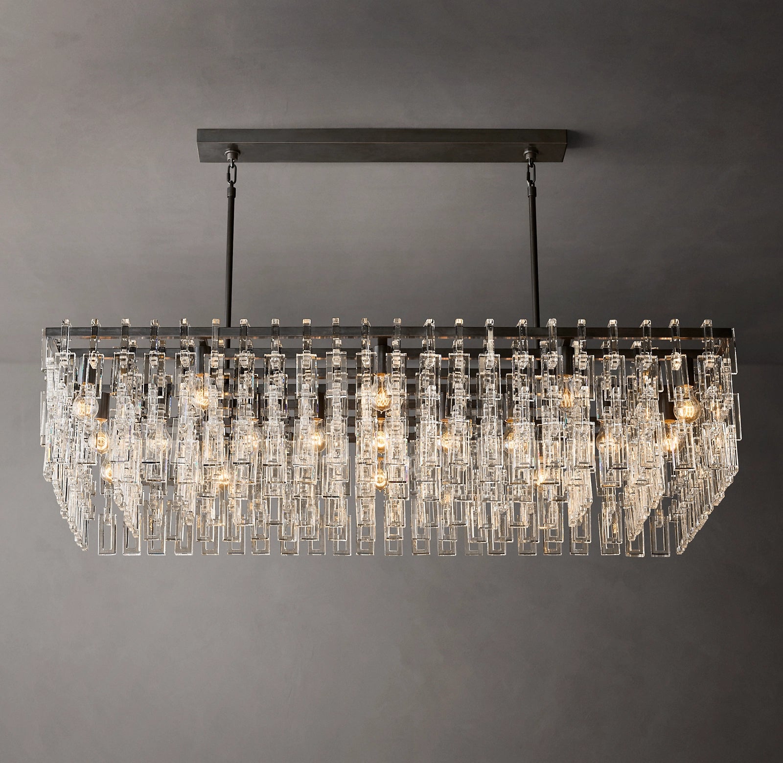 WOMO Chain Crystal Rectangular Chandelier - Marignan