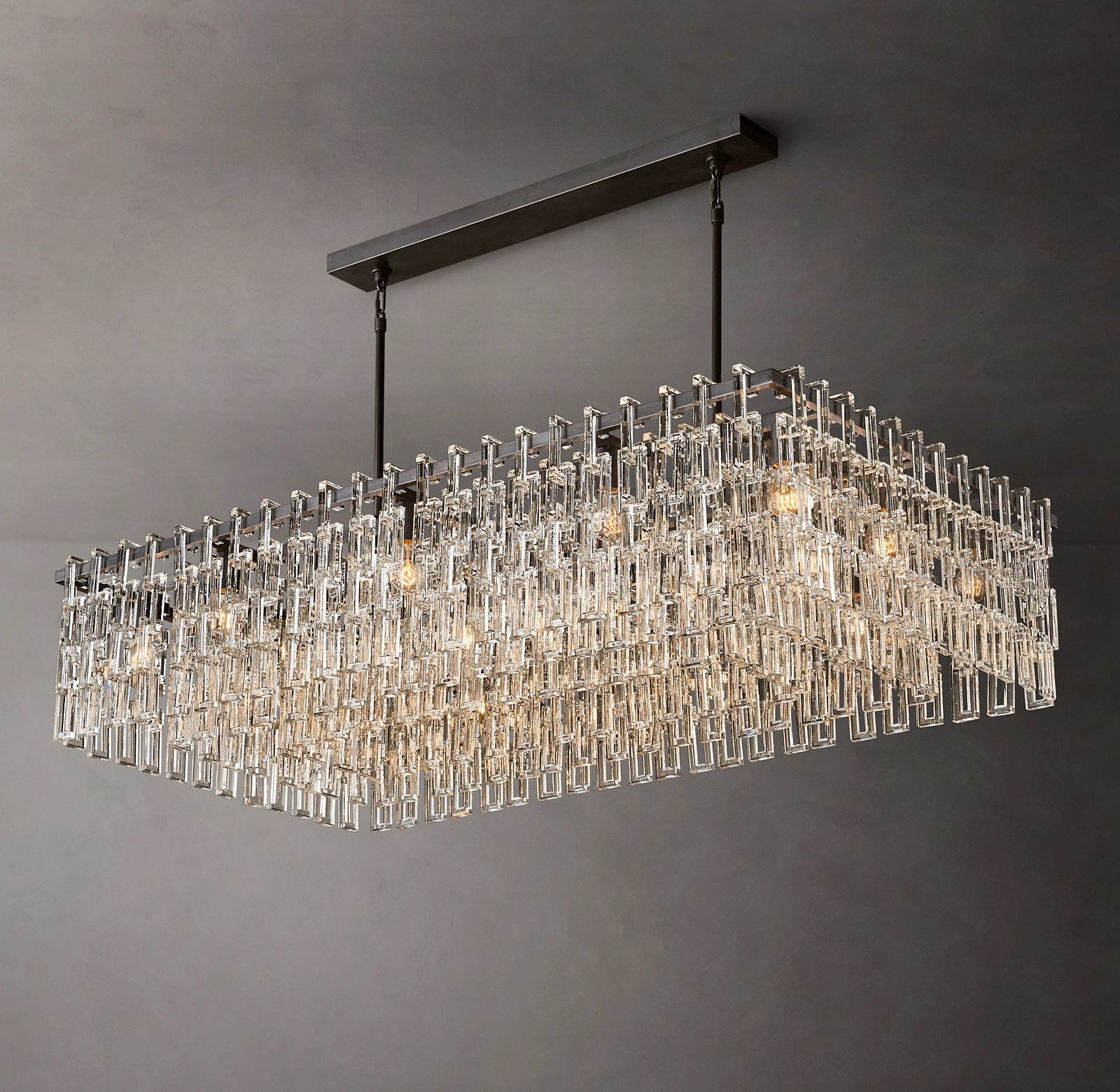 WOMO Chain Crystal Rectangular Chandelier - Marignan