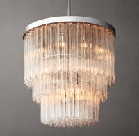 WOMO Tronchi Glass Tiered Chandelier - Cielo