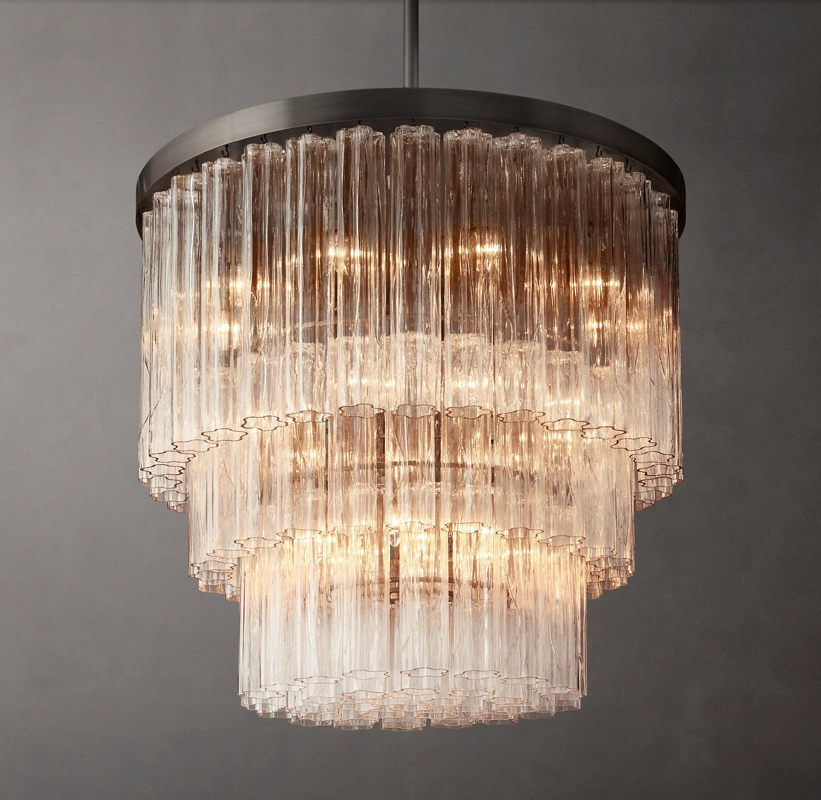 WOMO Tronchi Glass Tiered Chandelier - Cielo
