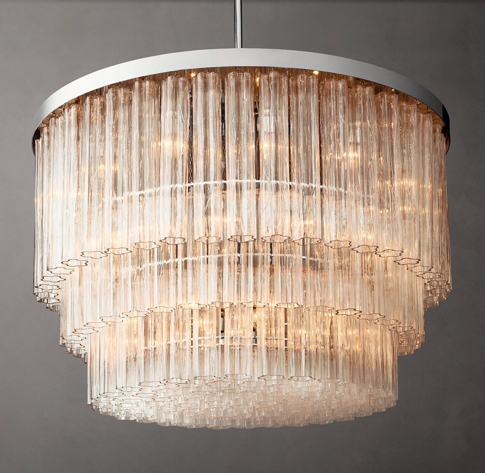 WOMO Tronchi Glass Tiered Chandelier - Cielo