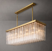 WOMO Tronchi Glass Rectangular Chandelier - Cielo