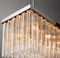 WOMO Tronchi Glass Rectangular Chandelier - Cielo
