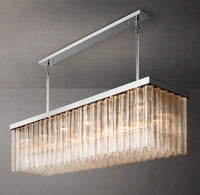 WOMO Tronchi Glass Rectangular Chandelier - Cielo