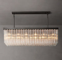 WOMO Tronchi Glass Rectangular Chandelier - Cielo
