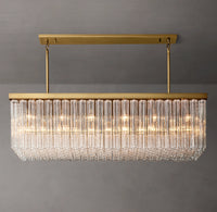 WOMO Tronchi Glass Rectangular Chandelier - Cielo