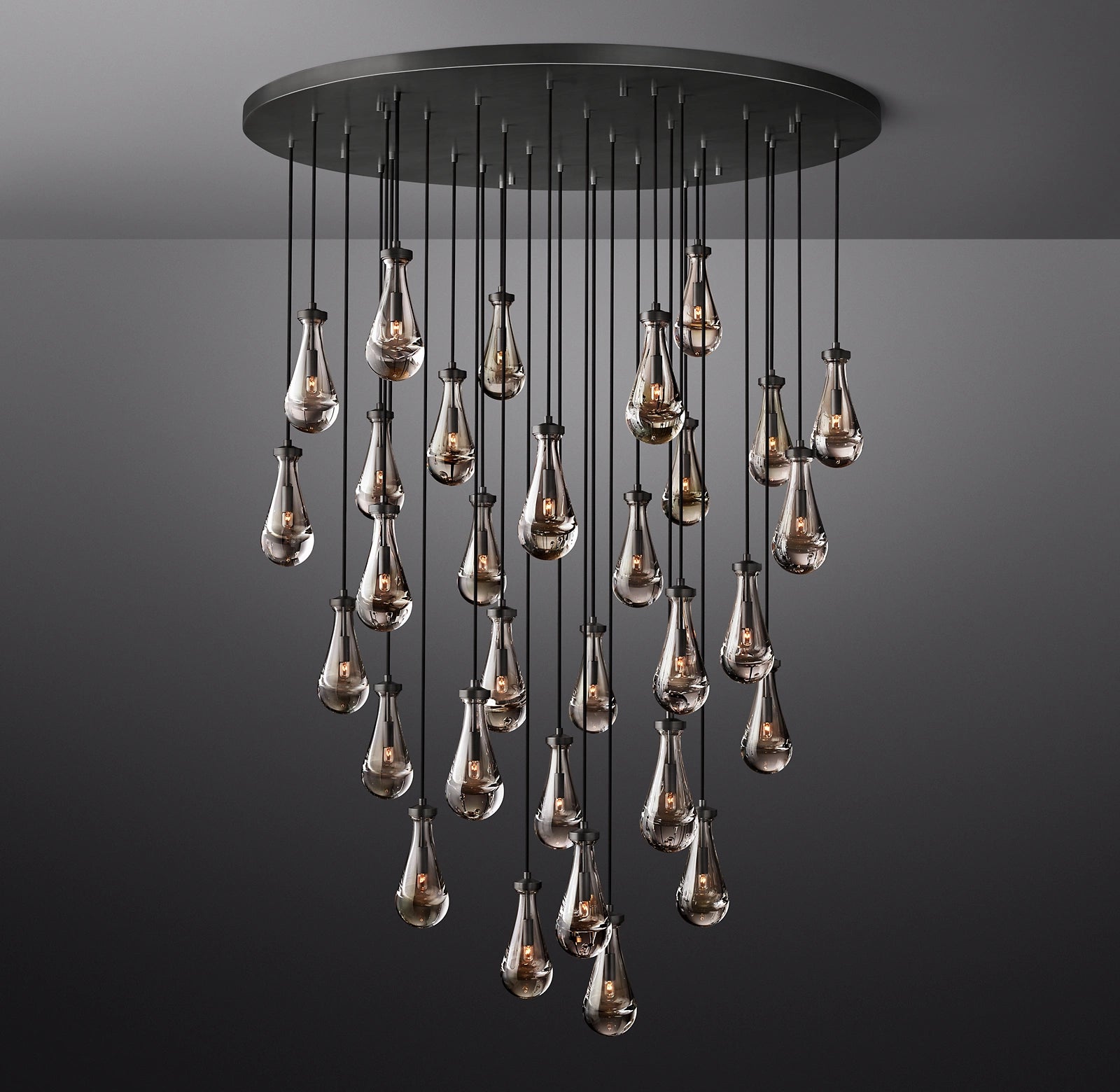WOMO Raindrop Glass Round Chandelier – Ava