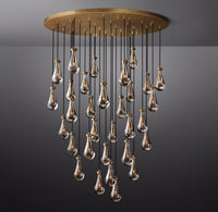 WOMO Raindrop Glass Round Chandelier – Ava