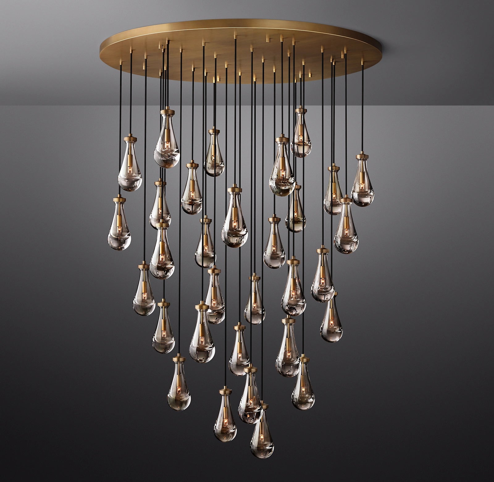 WOMO Raindrop Glass Round Chandelier – Ava