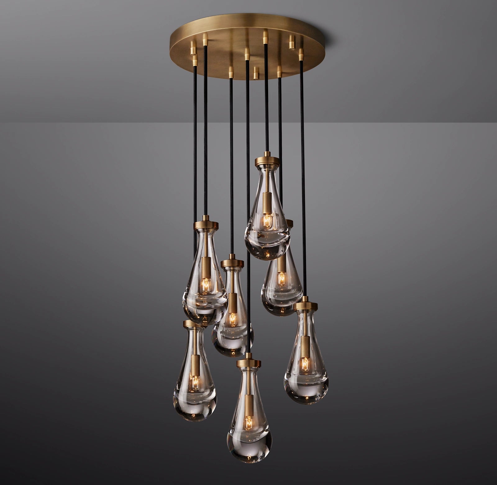 WOMO Raindrop Glass Round Chandelier – Ava