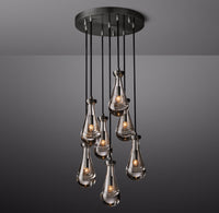 WOMO Raindrop Glass Round Chandelier – Ava